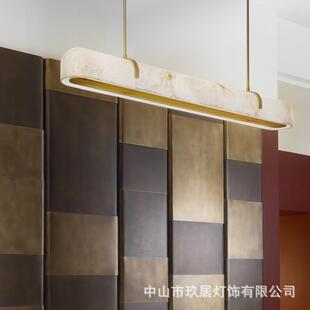 台西班风计牙云石复古餐厅吊灯诧寂设师客厅导台吧茶桌KYM全铜灯