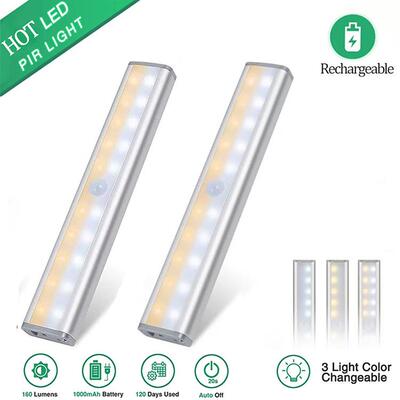 人体感应壁灯20ledUSB充电款led硬条灯衣柜过道照明智能感应灯