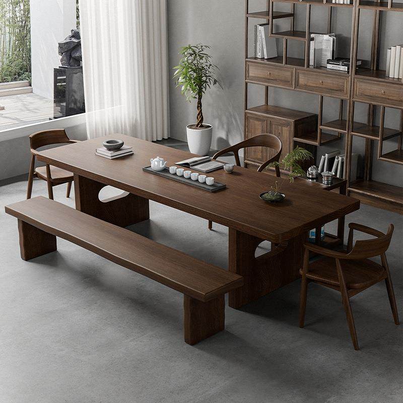 实木大板茶桌组合胡桃木色中式办公泡茶桌原木茶室茶桌椅茶台全套,收纳整理,烫衣板及配件,淘宝优惠券,粉丝福利购,淘宝优惠卷