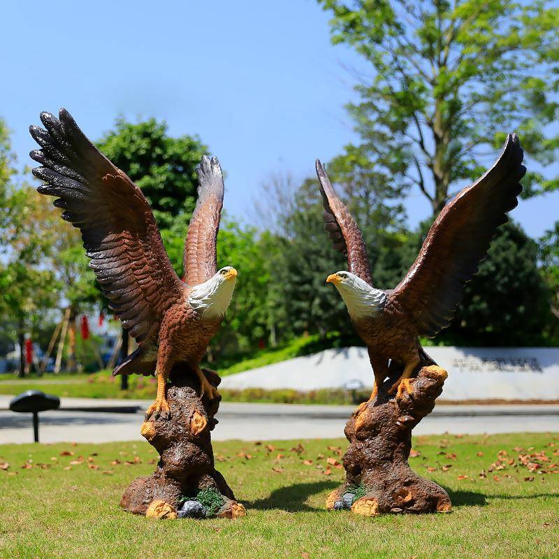 仿真大鸟老鹰摆件猫头鹰雕塑模型花园庭院玻璃钢动物园林景观装饰
