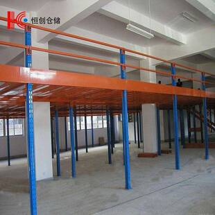 恒创钢结构阁楼平台仓库二层货架平台搭建可拆装仓储五金物架
