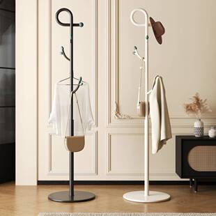 衣帽架落地卧室立式挂衣架家用铁艺简易晾衣服架子房间挂包架子