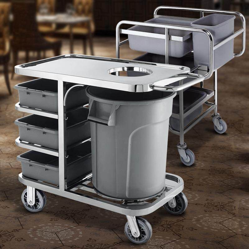 南方不锈钢收碗车三层收餐车撤台车餐厅服务车碗碟餐具剩菜收集车,纺织面料/辅料/配套,纺织机械配件,淘宝优惠券,粉丝福利购,淘宝优惠卷