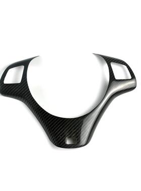 适用于宝马3系E90E92E93M3带孔方向盘贴真碳纤改装饰框条盖罩