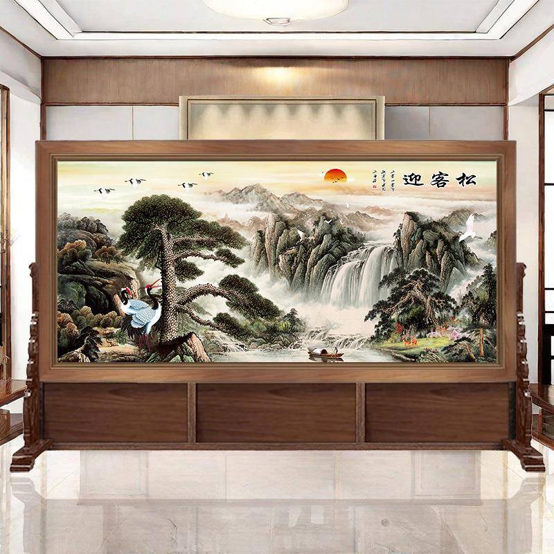 进门入户双面隔档风水屏风办公室客厅会议室隔断玄关实木原木