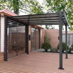 广东铝合金阳台防雨遮阳棚屋檐家用别墅耐力板阳光房露台透明