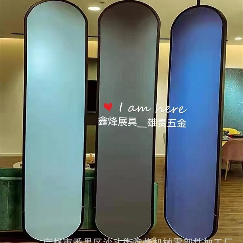 艺术漆涂料样板架屏风隔断架涂料展板墙布壁纸色板架玻璃陈列架铁