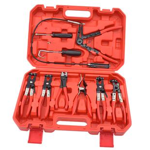 9件管束夹钳组套汽车水管钳管道工具卡钳直型喉式管束钳