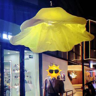 LED人体互动感应花灯网红自动开合花气模花户外广场喇叭花景观灯