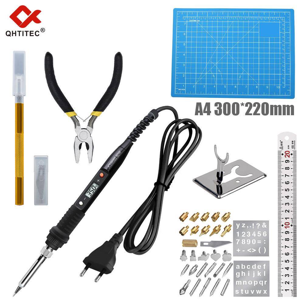 JCD908s电烙铁80W数显恒温电烙铁家用小型切割板套装珠宝焊接头