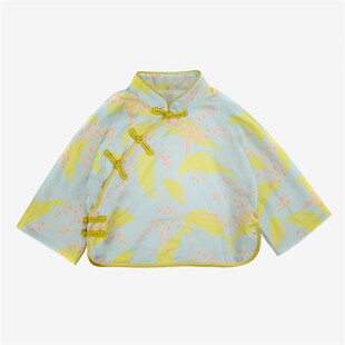 中国风儿童旗袍春秋款国潮2024中式女童新款铃兰民国套装改良长袖