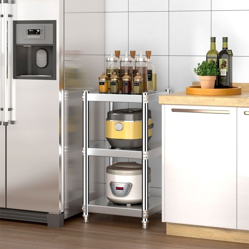 304不锈钢置物架20宽夹缝架40宽厨房收纳架落地多层储物架子家用