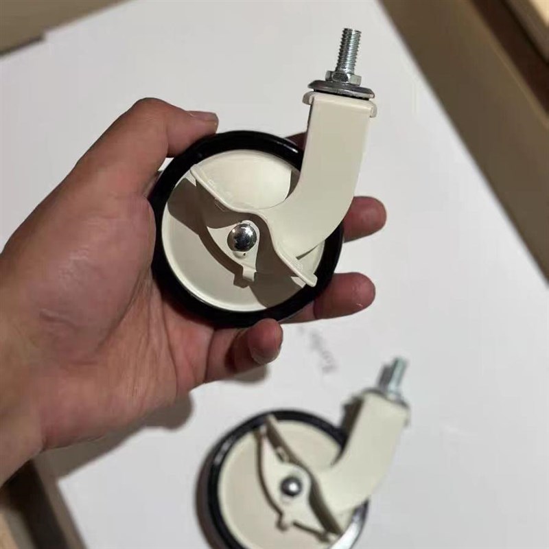 3寸万向轮M8带刹车脚轮小推车滚轮超重承受力尼龙轮餐车轮轱辘轮