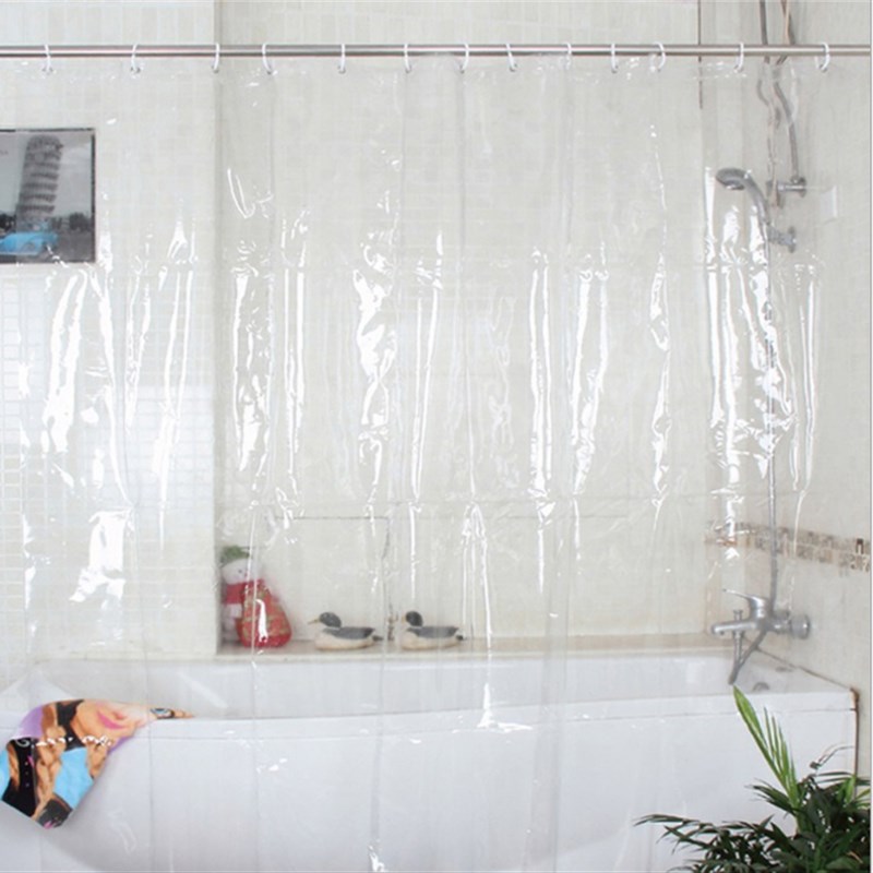 PEVA加厚透明防水浴室帘门帘浴帘 定制尺寸空调隔离冷气洗车隔水