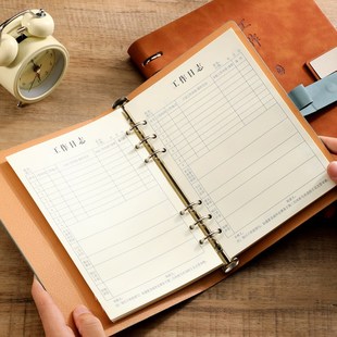 2024年工作日志本活页a5商务办公记录本每日要事总结笔记本子b5业