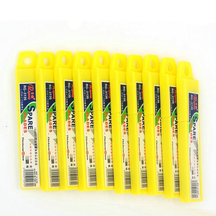 【100片】日钢3135美工刀片大号18mm加厚0.6壁纸裁纸美缝刀片14节