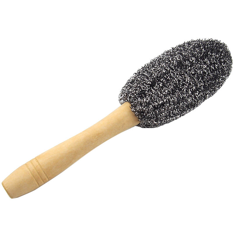 不锈钢钢丝锅刷刷烧烤炉的刷子木柄钢丝球刷子长柄不掉丝刷锅神器,家庭/个人清洁工具,厨房用刷,淘宝优惠券,粉丝福利购,淘宝优惠卷