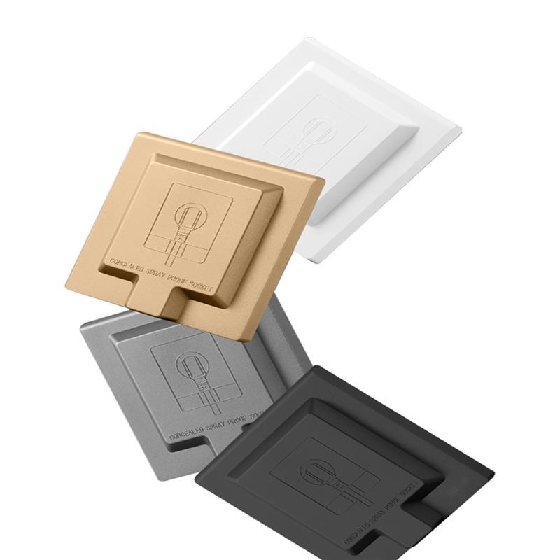 86型港版13A防水隐藏式插座电视柜隐形式墙壁内嵌冰箱方脚英式插