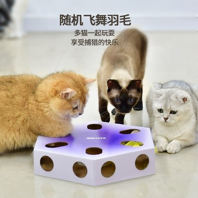 猫玩具电动逗猫棒羽毛猫咪玩具用品小猫自嗨解闷神器消耗体力自动