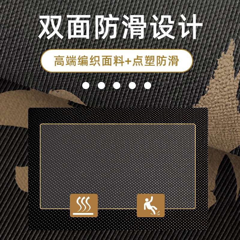 中式简约风耐脏进门垫家用防滑可定制入户门垫室外玄关可踩门脚垫