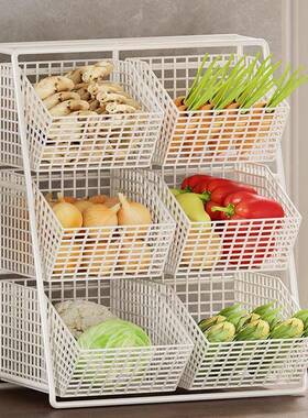 厨房蔬菜OXN收纳筐桌水置物篮多层零面食收纳篮子大容量分格整理
