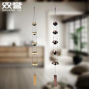 复日式和风旋宝铃塔五CDR层祈福家居古铁铃铛金属挂饰音韵清澈