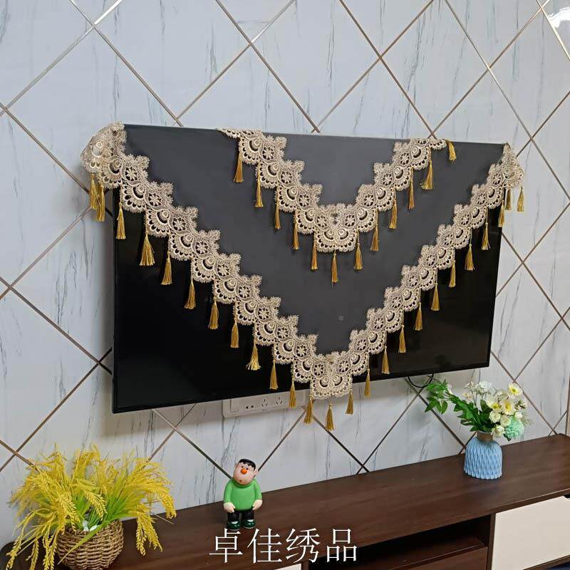 电档视罩新款高挂墙纱巾壁式挂防尘罩丝F98H8MT8客蕾厅曲面电视机