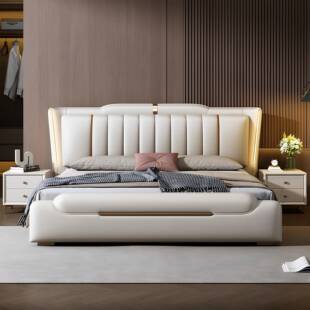 意式轻奢床现代约.8米1室主卧双人床大气简软包储物婚WIIL&