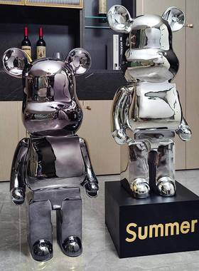 网红暴熊存钱力罐客大型落地大摆件OFJ玄关沙发边几电厅视装柜饰