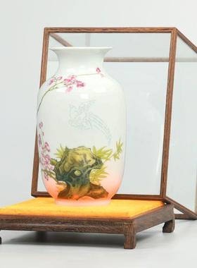 展玩示盒玻璃罩子罩雕实木刻宝笼摆件底座文观音佛像防尘LJX透明