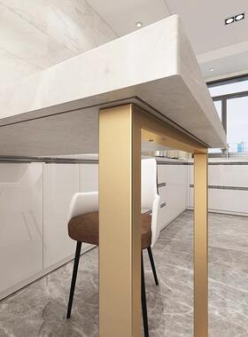 现货艺铁圆弧型吧台搭脚边脚腿桌脚支桌架金色桌架书GPQ桌餐台可