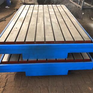 重型铸铁地平焊板划线CHE平板T型平槽铸铁板接装 配台大型铸铁平台