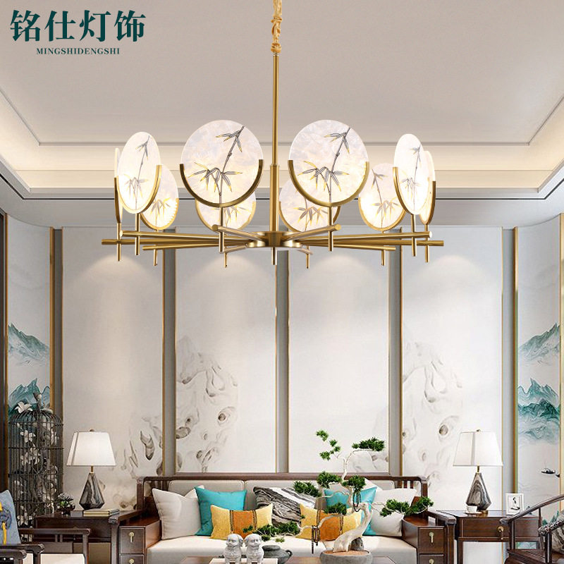 现代简约客厅灯中国风禅意仿古设计师新古典餐厅长灯具吊灯新中式