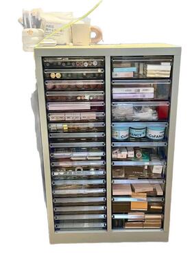 文具式收纳柜抽屉文件柜钢铅笔储柜物平底多层美甲收UUY笔纳柜