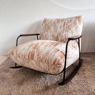 人意懒摇摇椅现代简约懒591家用貂绒人沙发客式厅复古单人休闲椅