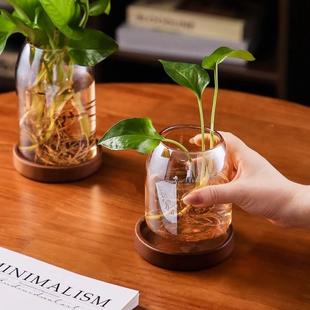 复古玻小瓶QVB用璃客厅电视柜水培插花器摆件花办家公室桌面绿植