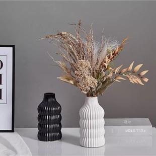仿TOZ真花干花摆花件桌家居客厅花酒柜餐陶瓷瓶玄关电视柜桌面装