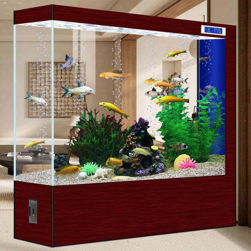 源头厂家创海超白玻客璃方形鱼缸玄关屏风断族厅家用中隔大WGN型