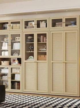 钢书柜中古风客落地书架置物NNW柜厅大容量制储物柜子生卧室收纳