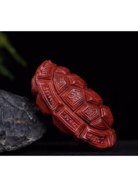 雕非小叶紫檀手把件血檀木乌龟61307壳汽车挂件随身把玩洲物件