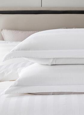 酒床上品四件BQF套宾馆白色床单被套枕店芯宿床笠被子民用被褥一