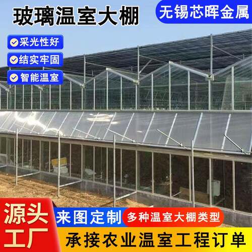 阳展光板玻温室大棚蔬菜花卉大TCK绿植大棚农业览玻璃温璃室棚