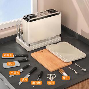 多功能刀筷子架厨房收抹刀座筷子筒菜刀砧板布一刀架体厨房置物架