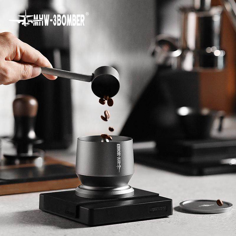 轰接炸机粉器5OZZ1/5/58mm磨豆机4接粉落杯手柄手冲咖啡粉器闻香