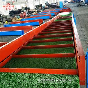 平板溜金槽收颗粒金的大溜槽铺粘金毯的收金设备