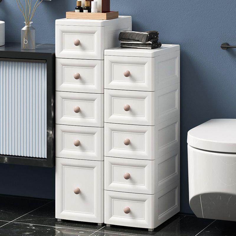 卫生间夹缝收纳柜子抽屉式塑料厨房窄缝隙置物柜洗手间多层储物柜