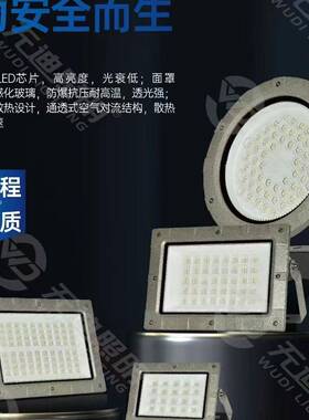 led防爆灯防腐泛光灯仓库加油站化工厂100W200W防爆工厂投光灯