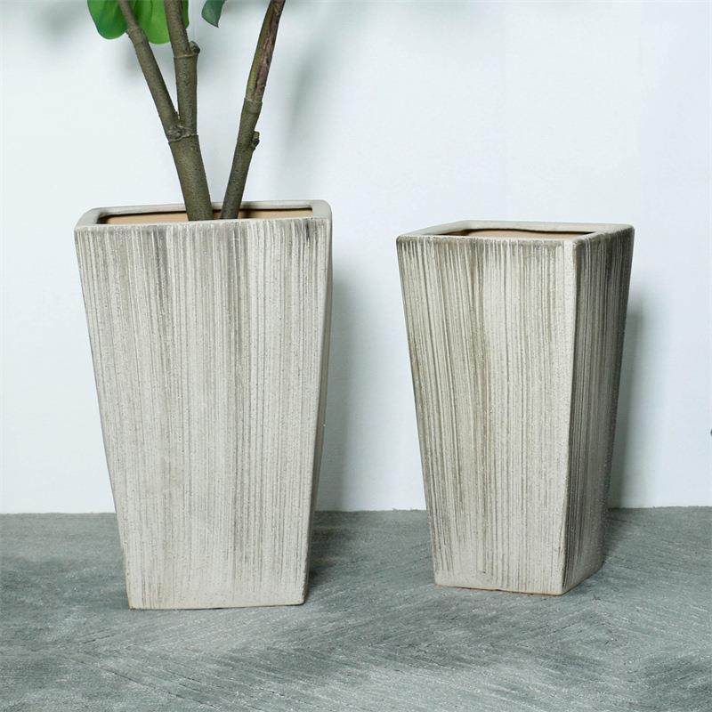 特大号陶瓷花盆高款四方口正方形高筒青叶榕花盆家用摆件个性展厅,农用物资,其他肥料,淘宝优惠券,粉丝福利购,淘宝优惠卷