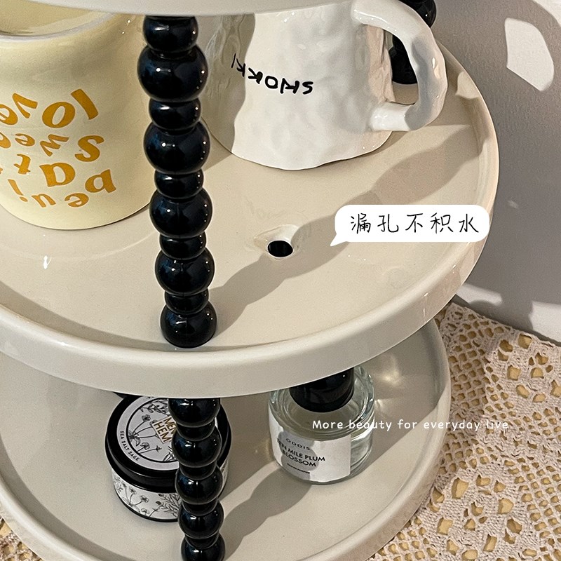 奶油风桌面杯子收纳置物架水吧放马克杯咖啡杯架创意整理用杯架