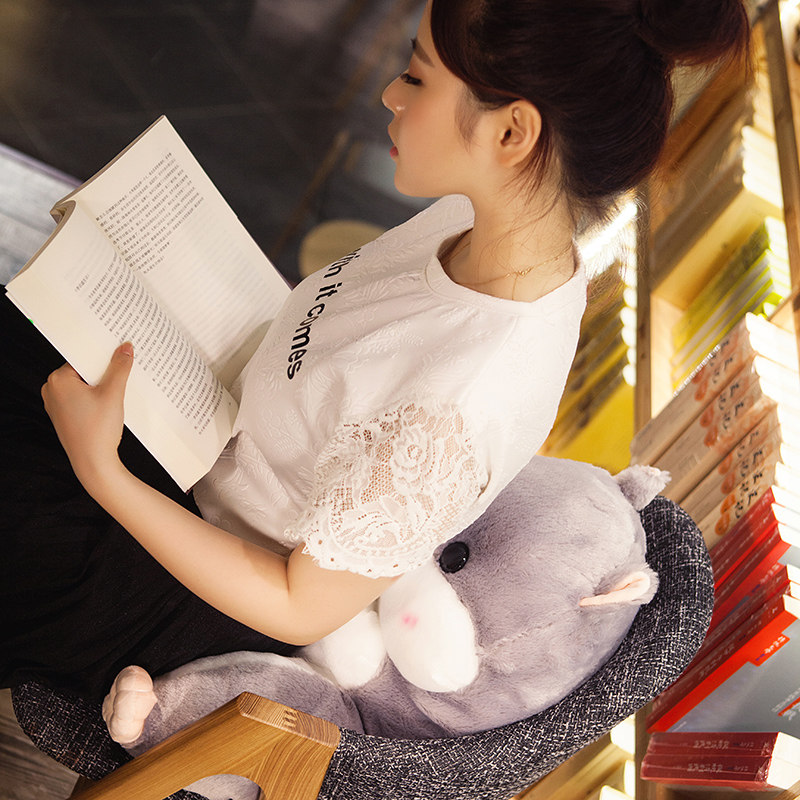 仓鼠腰靠椅子护腰枕靠枕靠背靠垫汽车办公室座椅抱枕腰枕宿舍可爱